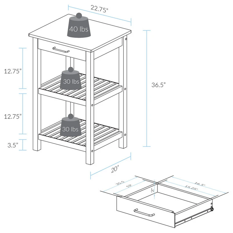 Sunrise Kitchen Island With Harvest Hardwood Top 7 Sunrise Kitchen Island With Harvest Hardwood Top - Image 5