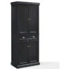Crosley Seaside 4 Door Coastal Pantry In Black -Kitchen Storage Store 57e1e2760fb4cf63 3873 w800 h800 b1 p0