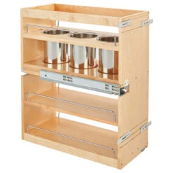 Wood Base Cabinet Utility Pull Out Organizer With Soft Close, 10.5" -Kitchen Storage Store 5b41096302585acb 8030 w800 h800 b1 p0