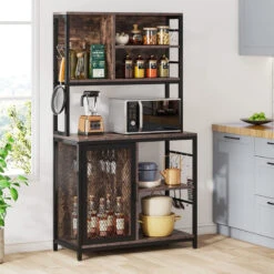 Tribesigns Bakers Rack Hutch, Kitchen Rack With Wine Cabinet And Glass Holder 13 Tribesigns Bakers Rack Hutch, Kitchen Rack With Wine Cabinet And Glass Holder -Kitchen Storage Store 5c51802403ef31fc 8528 w800 h800 b0 p0