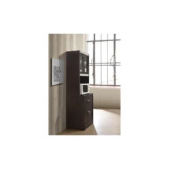 Kitchen Cabinet With 1-Drawer, Chocolate-Gray -Kitchen Storage Store 5e31b5590112b6a8 1993 w800 h800 b0 p0