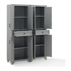 Crosley Tara 4 Door Pantry Set In Distressed Gray (Set Of 2) 11 Crosley Tara 4 Door Pantry Set In Distressed Gray (Set Of 2) -Kitchen Storage Store 62c124c70e6b102e 6287 w800 h800 b1 p0