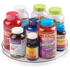 IDesign Linus Turntable Kitchen Organizer, 11", Clear -Kitchen Storage Store 646125000beb18ad 3945 w800 h800 b1 p0