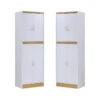 Home Square 4 Shelf Wood Kitchen Pantry Set In White (Set Of 2) -Kitchen Storage Store 6541f9d801de6c42 1250 w800 h800 b1 p0