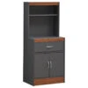 54" Tall Open Shelves Enclosed Storage Kitchen Cabinet, Gray-Oak 2 54" Tall Open Shelves Enclosed Storage Kitchen Cabinet, Gray-Oak -Kitchen Storage Store 6a017d330112b6b2 2038 w800 h800 b1 p0