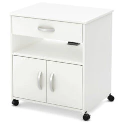 South Shore Furniture South Shore Axess Microwave Cart In Pure White