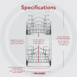 Two-Tier Bottom Mount Pull Out Steel Wire Organizer, 8.75" 14 Two-Tier Bottom Mount Pull Out Steel Wire Organizer, 8.75" -Kitchen Storage Store 6af1e20802585abd 8042 w800 h800 b0 p0
