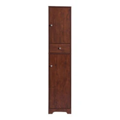 Kitchen Storage Store 9 Furniture Of America Astro Contemporary Wood 1-Drawer Pantry In Vintage Walnut