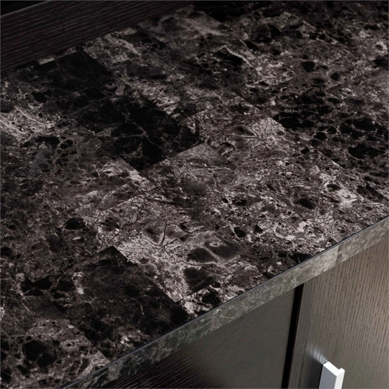 Smart Home Furniture 2-Drawer Wood Baker's Cabinet In Red Cocoa/Black 6 Smart Home Furniture 2-Drawer Wood Baker's Cabinet In Red Cocoa/Black - Image 4