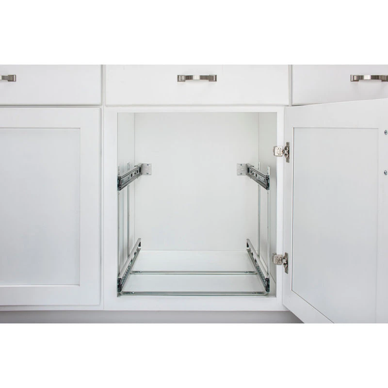 Two-Tier Bottom Mount Pull Out Steel Wire Organizer, 8.75" 10 Two-Tier Bottom Mount Pull Out Steel Wire Organizer, 8.75" - Image 8