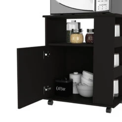 Munich Lower Microwave Pantry Cabinet, Black Wengue -Kitchen Storage Store 7661328702c58a58 2151 w800 h800 b0 p0