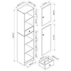 Bowery Hill Contemporary Wood 1-Drawer Pantry In Vintage Walnut 11 Bowery Hill Contemporary Wood 1-Drawer Pantry In Vintage Walnut -Kitchen Storage Store 79d1281603a9571c 2957 w800 h800 b1 p0