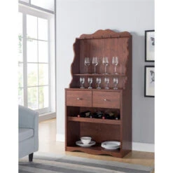 Furniture Of America Hazleton Wood Multi-Storage Baker Rack In Vintage Walnut 11 Furniture Of America Hazleton Wood Multi-Storage Baker Rack In Vintage Walnut -Kitchen Storage Store 79f1d7620c1843cc 9996 w800 h800 b0 p0