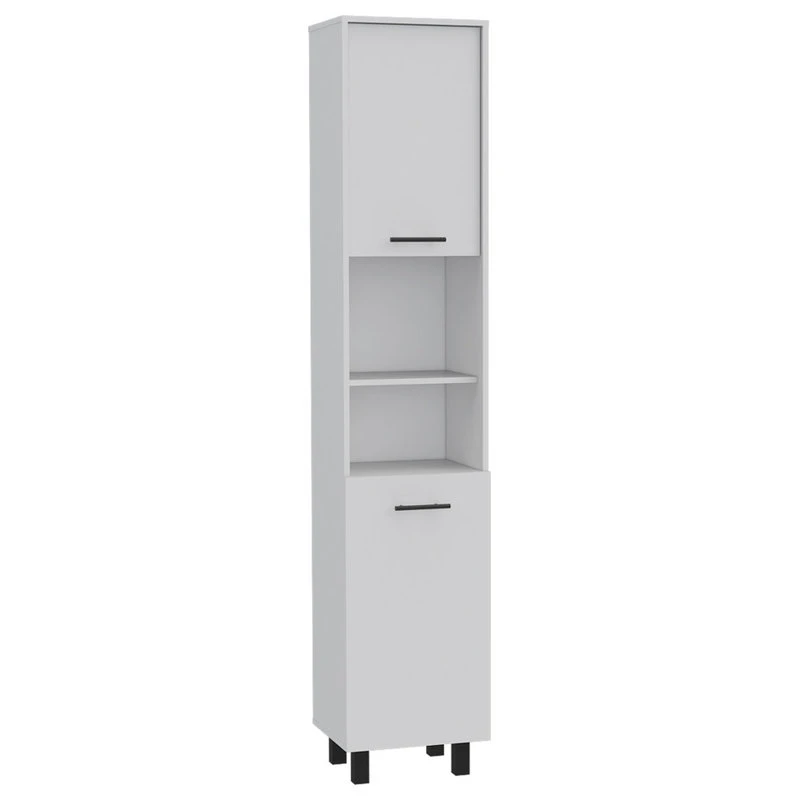 FM FURNITURE Sheffield Pantry Cabinet, White 4 FM FURNITURE Sheffield Pantry Cabinet, White - Image 2
