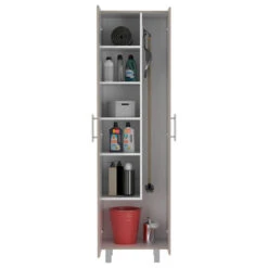 FM FURNITURE Norway Broom Closet Pantry, Light Gray/White 13 FM FURNITURE Norway Broom Closet Pantry, Light Gray/White -Kitchen Storage Store 7ad1aa1e0351586a 1974 w800 h800 b1 p0