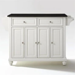 Crosley Cambridge Black Granite Top Kitchen Island In White -Kitchen Storage Store 801138a60fb4bb66 8104 w800 h800 b0 p0