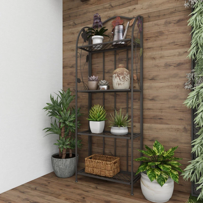 Traditional Black Metal Bakers Rack 63065 11 Traditional Black Metal Bakers Rack 63065 - Image 9