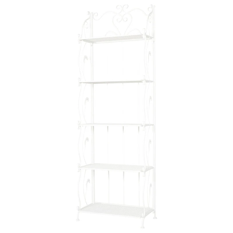 French Country White Metal Bakers Rack 560822 3 French Country White Metal Bakers Rack 560822