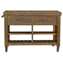 A-America Anacortes Kitchen Island With Locking Casters