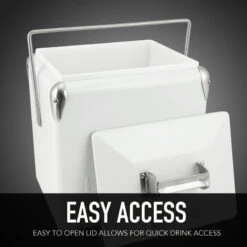 Permasteel 14 Quart Portable Picnic Cooler, White -Kitchen Storage Store 8b61da910102c58e 0009 w800 h800 b0 p0