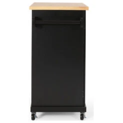 Negley Contemporary Kitchen Cart With Wheels, Black + Natural 20 Negley Contemporary Kitchen Cart With Wheels, Black + Natural -Kitchen Storage Store 8e01109d00e60c72 8981 w800 h800 b1 p0
