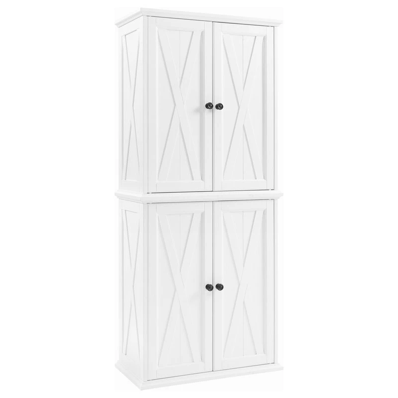 Crosley Clifton Tall Pantry Distressed White 2 Stackable Pantries 3 Crosley Clifton Tall Pantry Distressed White 2 Stackable Pantries