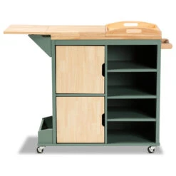 Baxton Studio Niccolo Coastal Green Kitchen Cart 9 Baxton Studio Niccolo Coastal Green Kitchen Cart -Kitchen Storage Store 8ed19b040e7bec68 2505 w800 h800 b1 p0