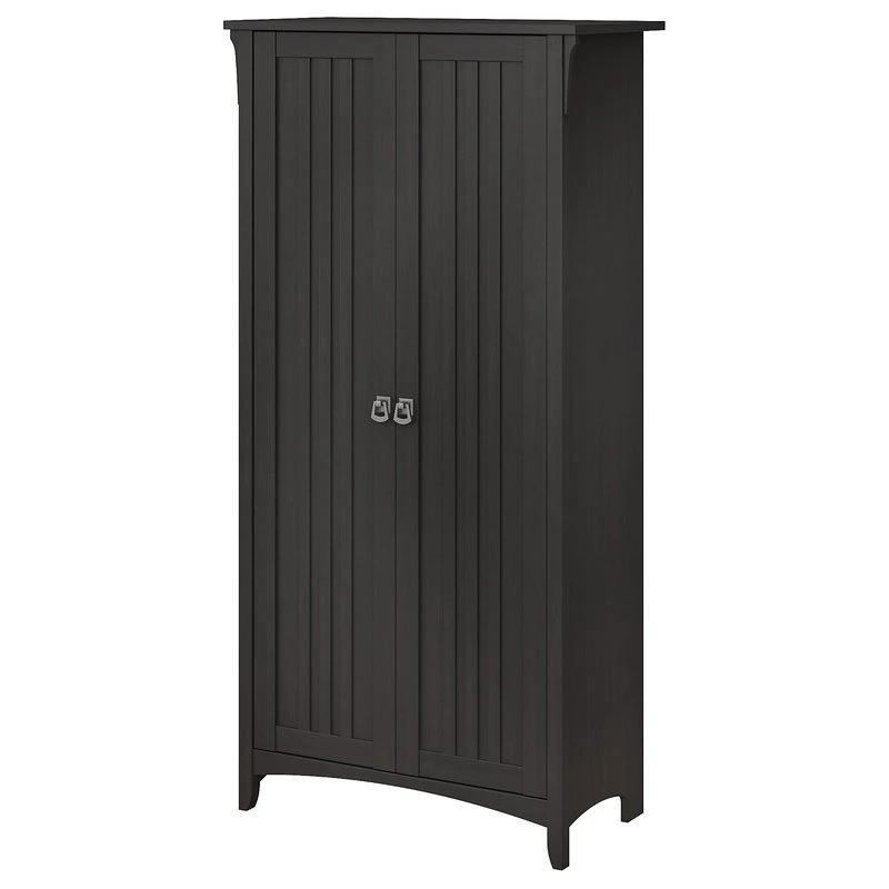 Salinas Kitchen Pantry Cabinet With Doors, Black 3 Salinas Kitchen Pantry Cabinet With Doors, Black