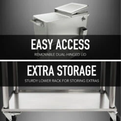 Patio Cooler, Stainless, 80 Qt. 14 Patio Cooler, Stainless, 80 Qt. -Kitchen Storage Store 8f1116e100c79f4d 5542 w800 h800 b0 p0