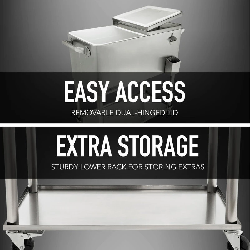 Patio Cooler, Stainless, 80 Qt. 7 Patio Cooler, Stainless, 80 Qt. - Image 5