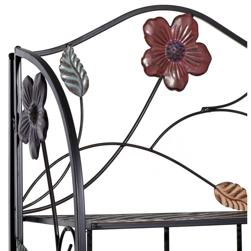 Traditional Black Metal Bakers Rack 63065 9 Traditional Black Metal Bakers Rack 63065 - Image 7