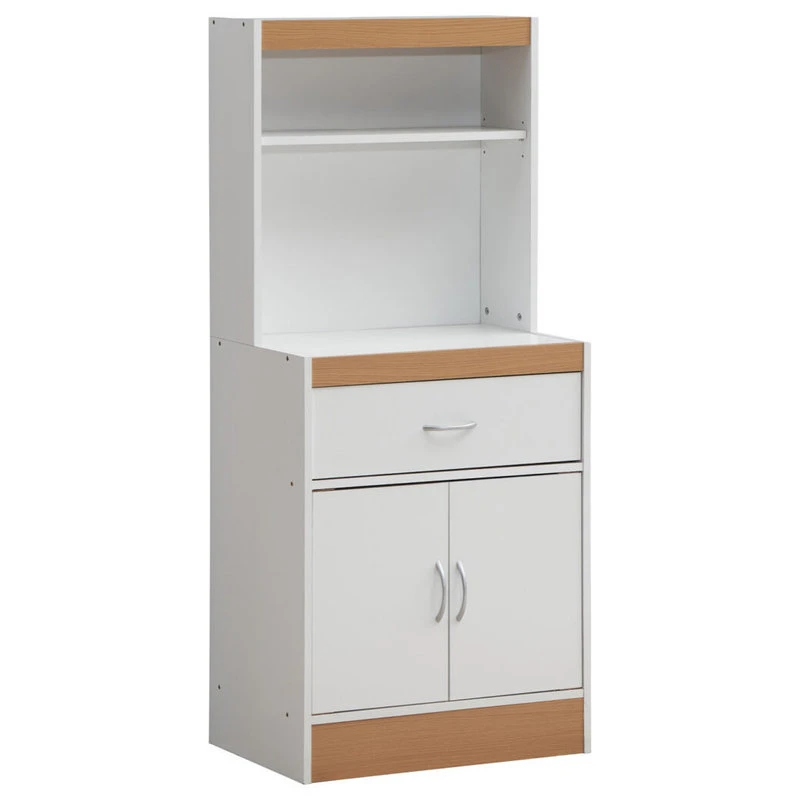 54" Tall Open Shelves Enclosed Storage Kitchen Cabinet, White 3 54" Tall Open Shelves Enclosed Storage Kitchen Cabinet, White