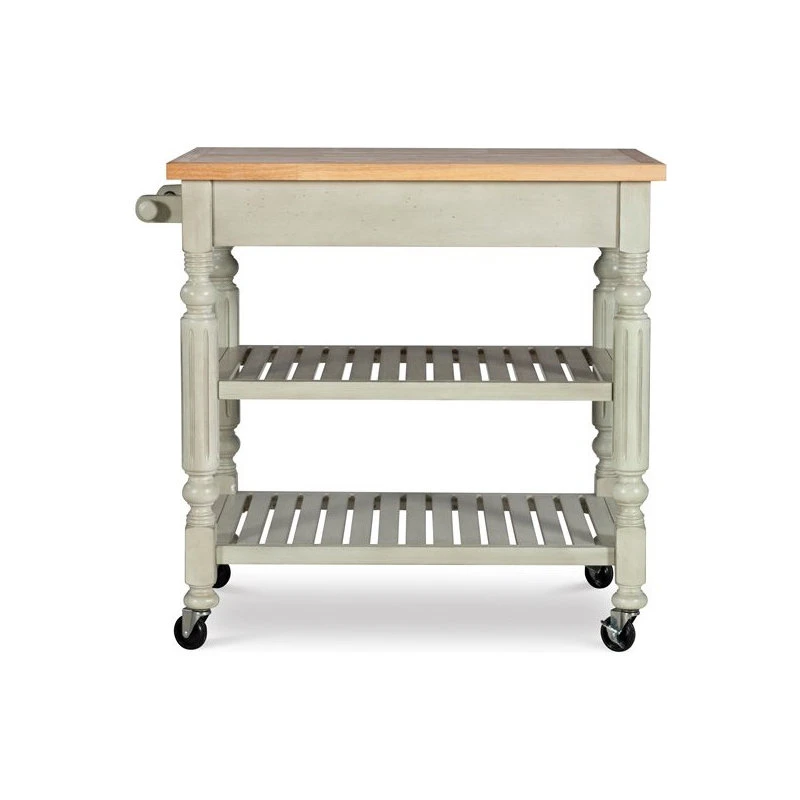 Riverbay Furniture Wood Kitchen Cart In Gray 5 Riverbay Furniture Wood Kitchen Cart In Gray - Image 3