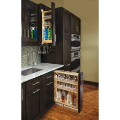 Wood Base Filler Pull Out Organizer For New Kitchen Applications, 9" 16 Wood Base Filler Pull Out Organizer For New Kitchen Applications, 9" -Kitchen Storage Store 94016f140258588c 8036 w800 h800 b0 p0