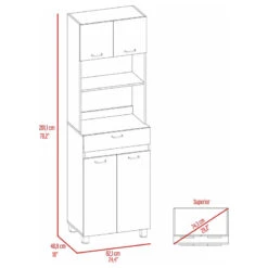 FM FURNITURE Auburn Microwave Pantry Cabinet, White -Kitchen Storage Store 94d1143203515878 1831 w800 h800 b1 p0