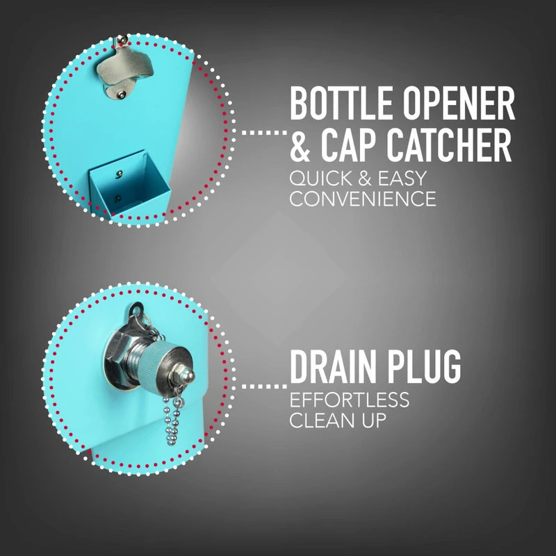 Permasteel 80 Quart Portable Rolling Patio Cooler, Turquoise 9 Permasteel 80 Quart Portable Rolling Patio Cooler, Turquoise - Image 7