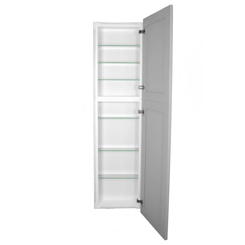 Fruitville Shaker Style Frameless Recessed Wood Pantry Cabinet, 14x44, Primed Gr 4 Fruitville Shaker Style Frameless Recessed Wood Pantry Cabinet, 14x44, Primed Gr - Image 2