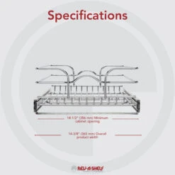 Single Tier Bottom Mount Pull Out Steel Wire Organizer, 14.4" 13 Single Tier Bottom Mount Pull Out Steel Wire Organizer, 14.4" -Kitchen Storage Store 9791992d025857b8 8034 w800 h800 b0 p0