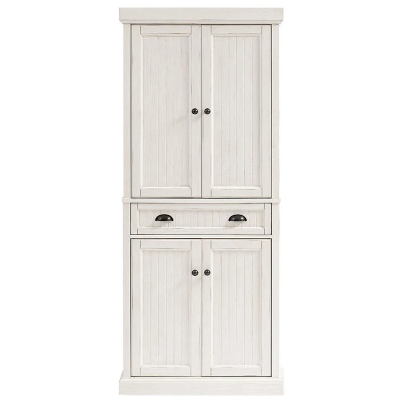 Pemberly Row 4 Door Coastal Pantry In White 5 Pemberly Row 4 Door Coastal Pantry In White - Image 3