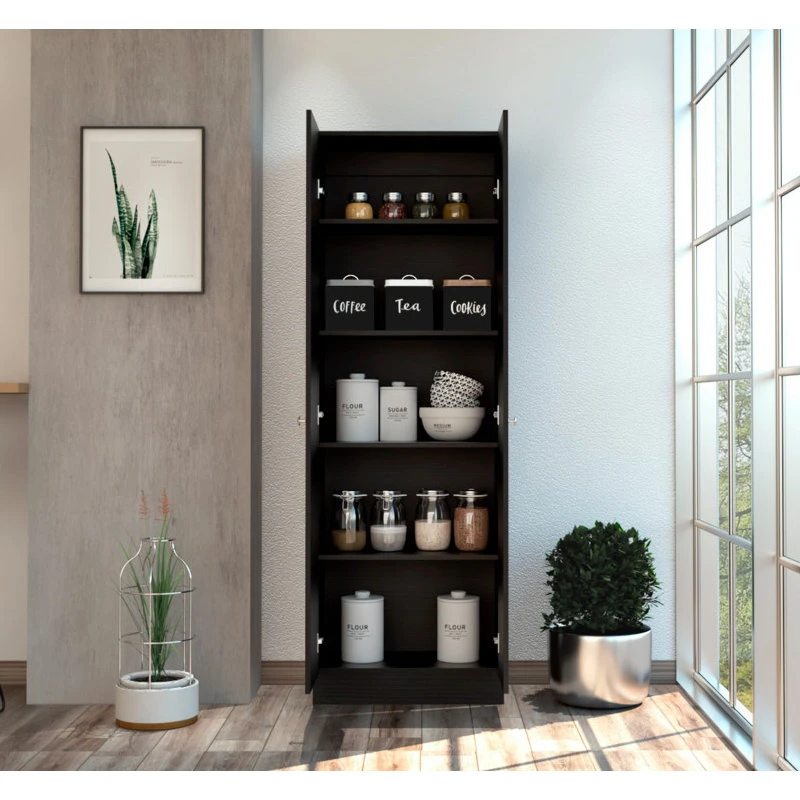 FM FURNITURE Virginia Storage Cabinet, Black Wengue 5 FM FURNITURE Virginia Storage Cabinet, Black Wengue - Image 3