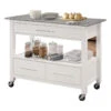 Bowery Hill Stainless Steel Top Kitchen Island In White -Kitchen Storage Store a80107aa0b5f896e 8950 w800 h800 b1 p0
