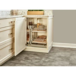 Steel 2-Tier Pull Out Solid Bottom Organizer For Blind Corner Cabinet, 15" -Kitchen Storage Store a8d1fdbb02585a99 8043 w800 h800 b0 p0