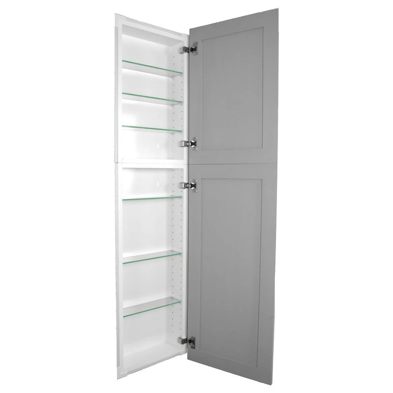 Fruitville Shaker Style Frameless Recessed Wood Pantry Cabinet, 14x44, Primed Gr 5 Fruitville Shaker Style Frameless Recessed Wood Pantry Cabinet, 14x44, Primed Gr - Image 3