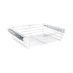 Closet Pullout Basket, Chrome, 16"x17"x6"