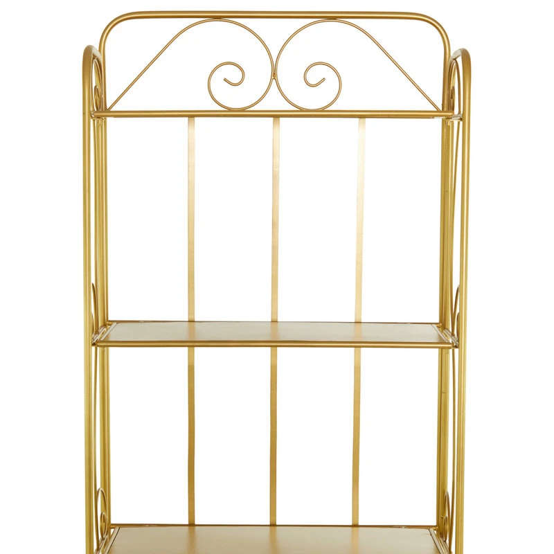 Gold Iron Glam Bakers Rack, 67"x24"x13" 560045 7 Gold Iron Glam Bakers Rack, 67"x24"x13" 560045 - Image 5