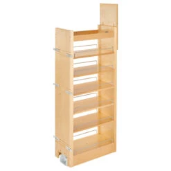 Wood Tall Cabinet Pull Out Pantry Organizer With Soft Close, 11"