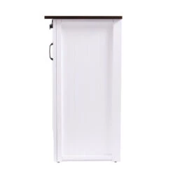 Lenton Barn-Door Kitchen Island, Dark Brown And White -Kitchen Storage Store b451fa3b0dc59382 1206 w800 h800 b1 p0