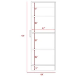 Bowery Hill Contemporary 47" High Pantry Cabinet In White -Kitchen Storage Store b4910ead03c39bdc 1984 w800 h800 b1 p0
