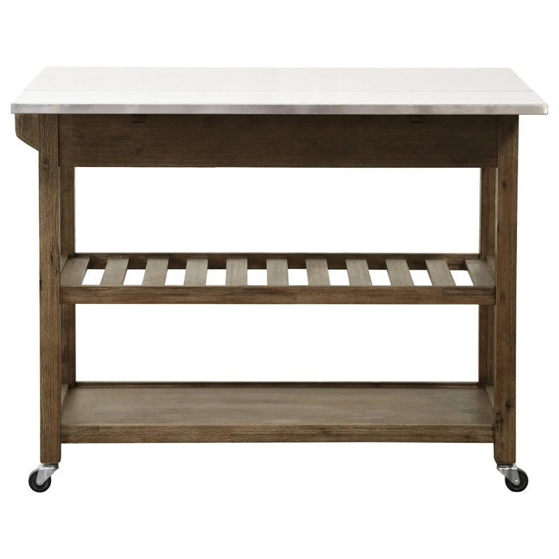 Drop Leaf Stainless Steel Kitchen Cart 5 Drop Leaf Stainless Steel Kitchen Cart - Image 3