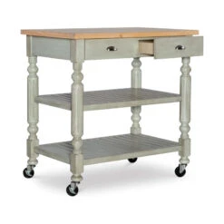 Riverbay Furniture Wood Kitchen Cart In Gray 10 Riverbay Furniture Wood Kitchen Cart In Gray -Kitchen Storage Store b6e1d9700fd06569 1436 w800 h800 b1 p0
